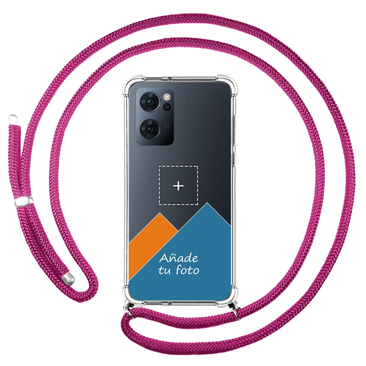 Oppo Find X5 Lite 5G Personaliza tu Funda Antigolpes con cordón con tu  Fotografía