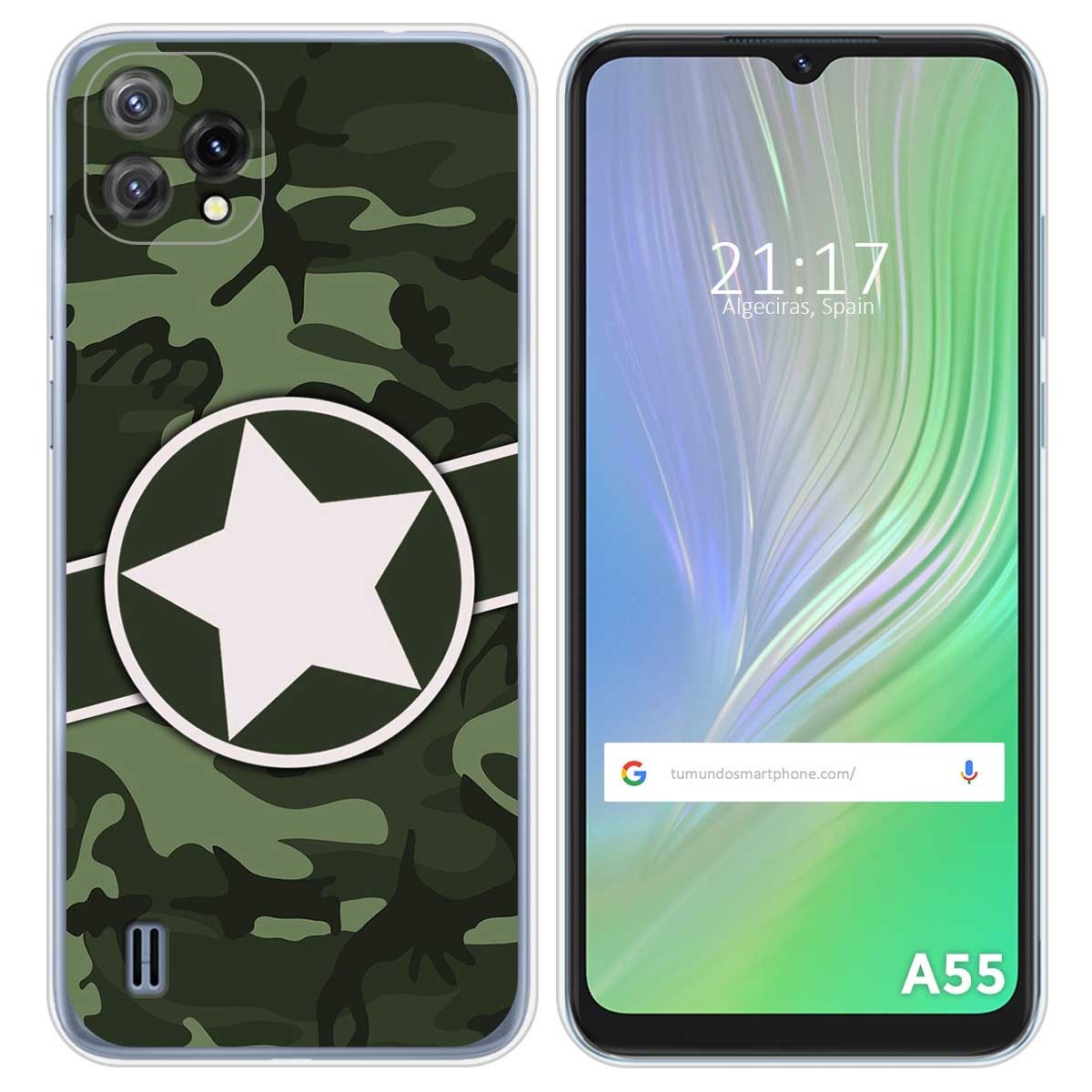 Funda Silicona para Blackview A55 diseño Camuflaje 01 Dibujos