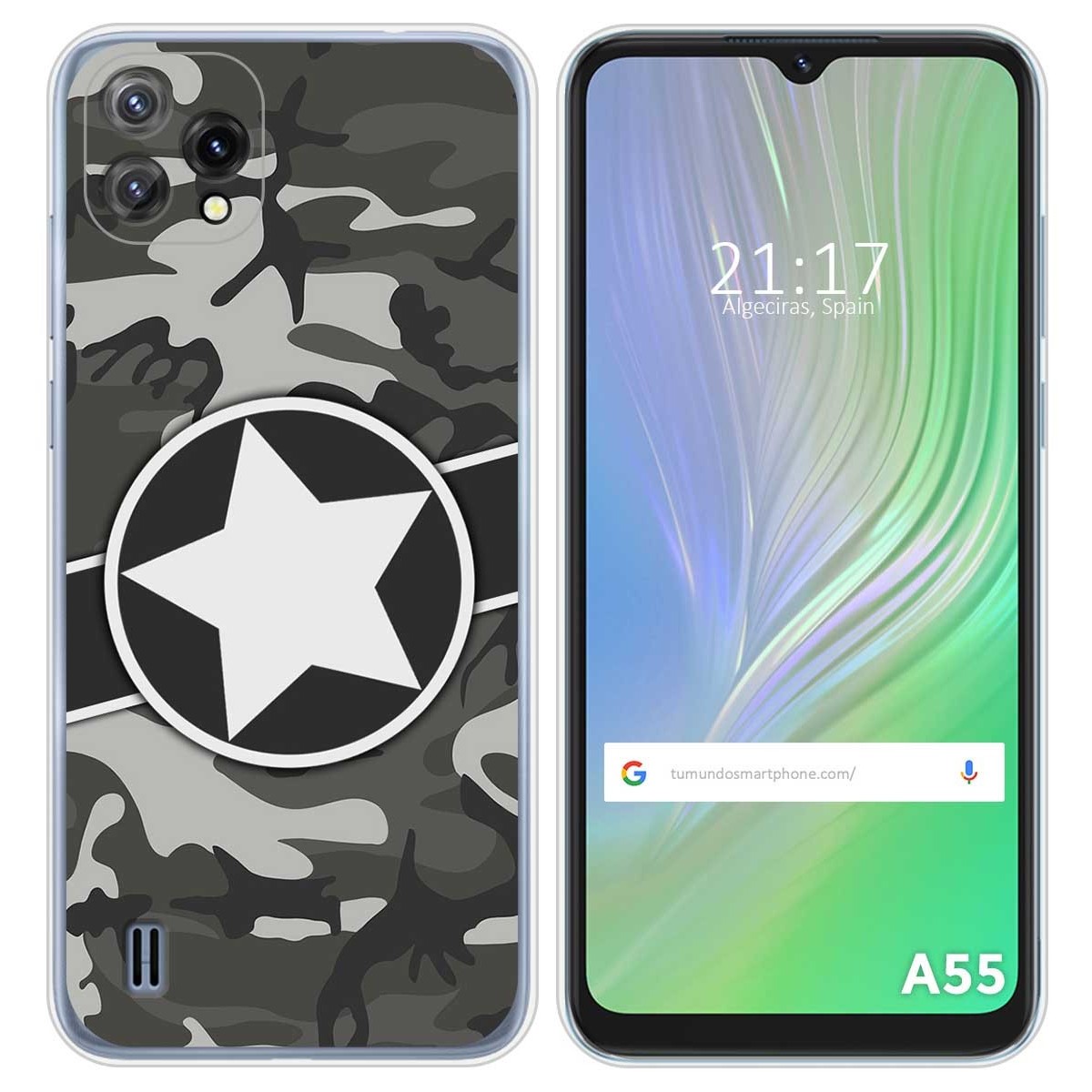 Funda Silicona para Blackview A55 diseño Camuflaje 02 Dibujos