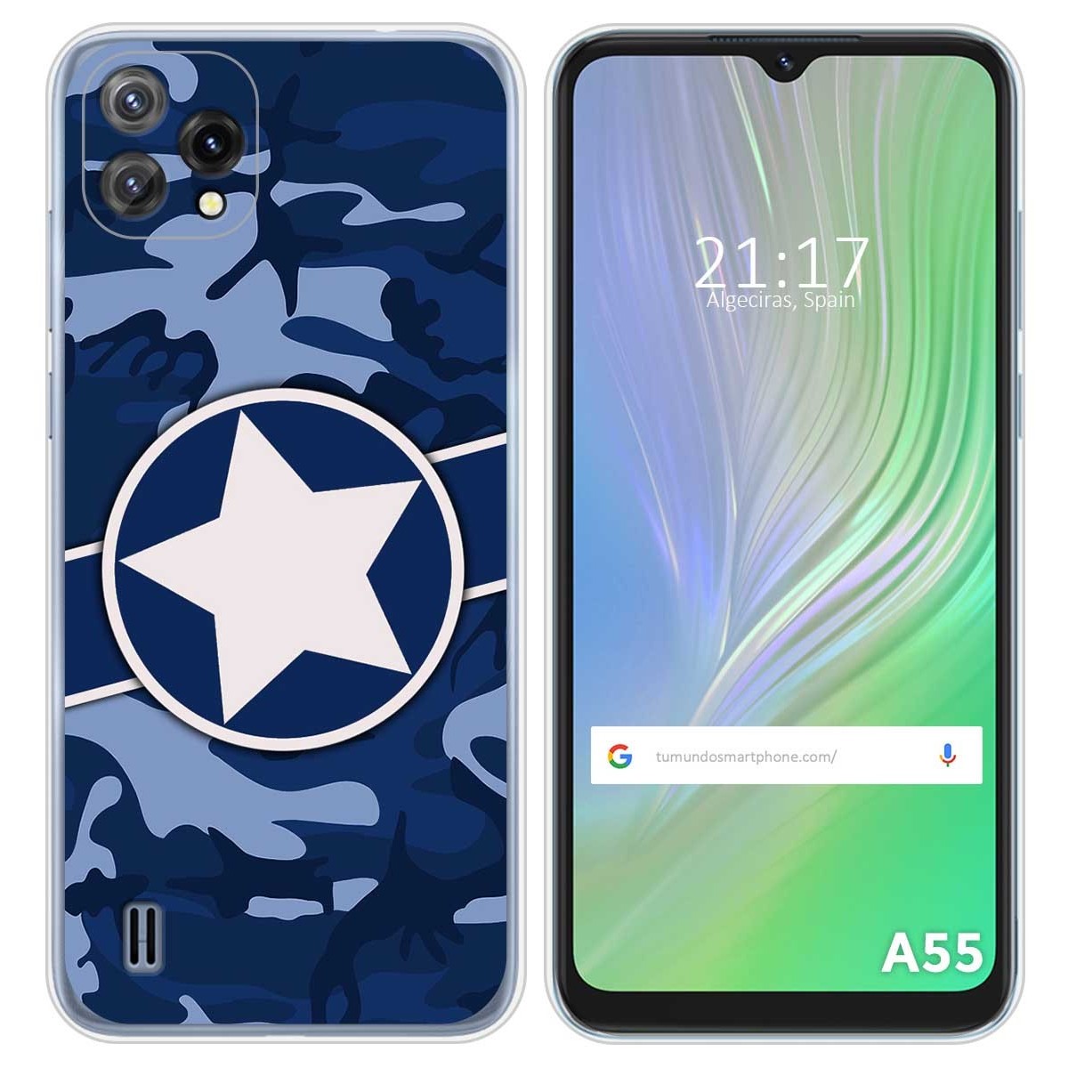 Funda Silicona para Blackview A55 diseño Camuflaje 03 Dibujos