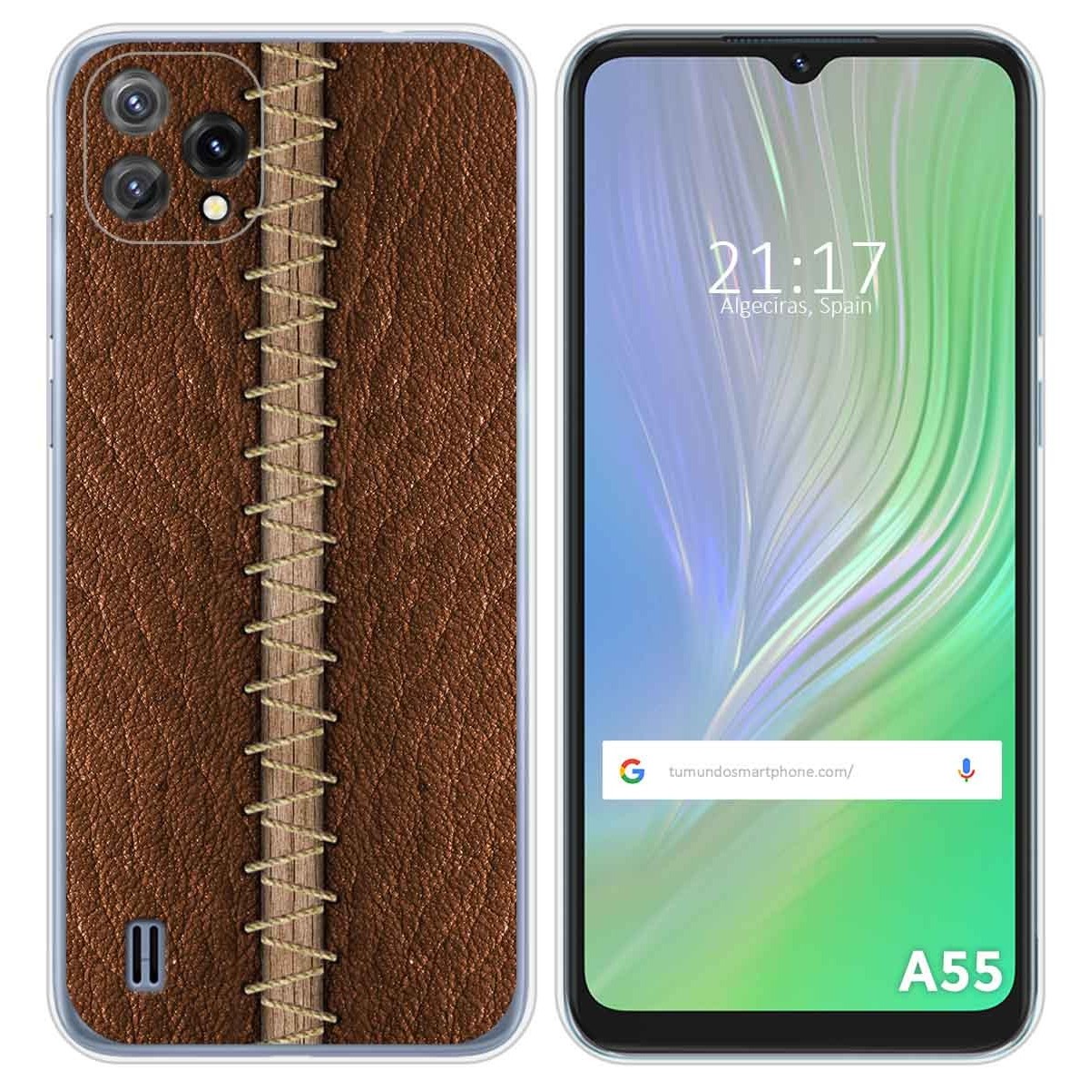 Funda Silicona para Blackview A55 diseño Cuero 01 Dibujos