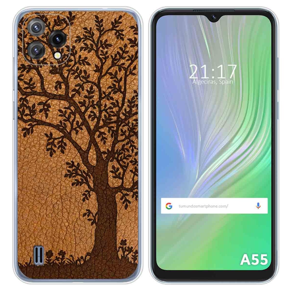 Funda Silicona para Blackview A55 diseño Cuero 03 Dibujos