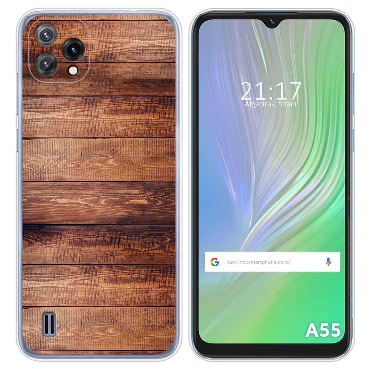 Funda Silicona para Blackview A55 diseño Madera 02 Dibujos