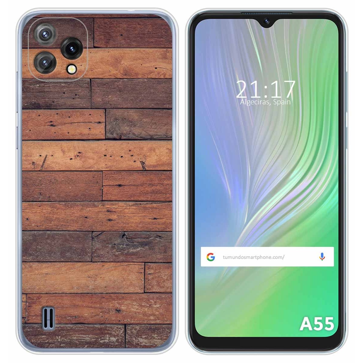 Funda Silicona para Blackview A55 diseño Madera 03 Dibujos