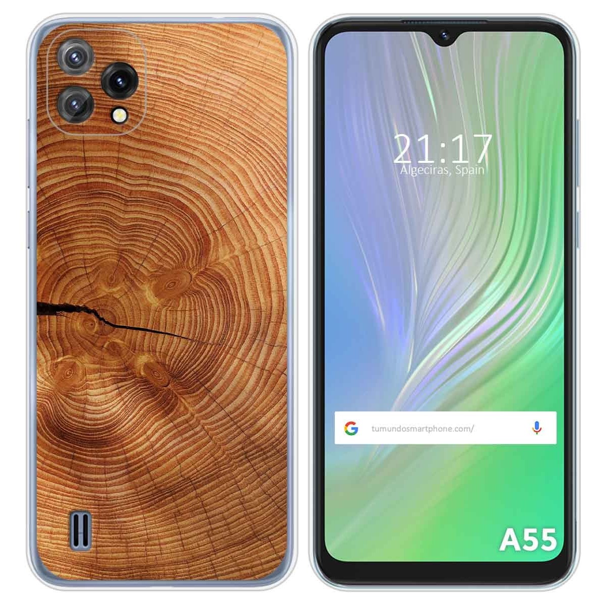 Funda Silicona para Blackview A55 diseño Madera 04 Dibujos