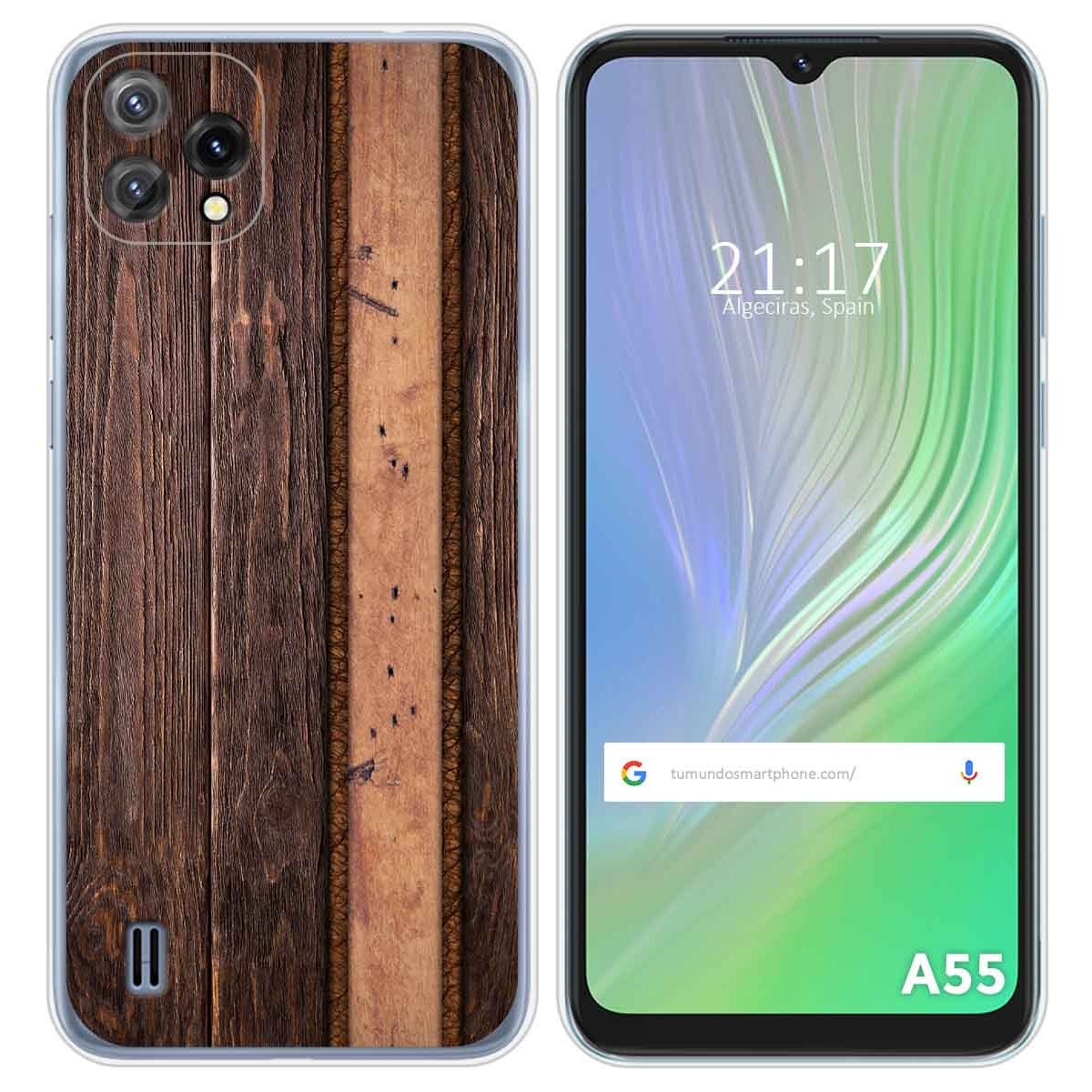 Funda Silicona para Blackview A55 diseño Madera 05 Dibujos