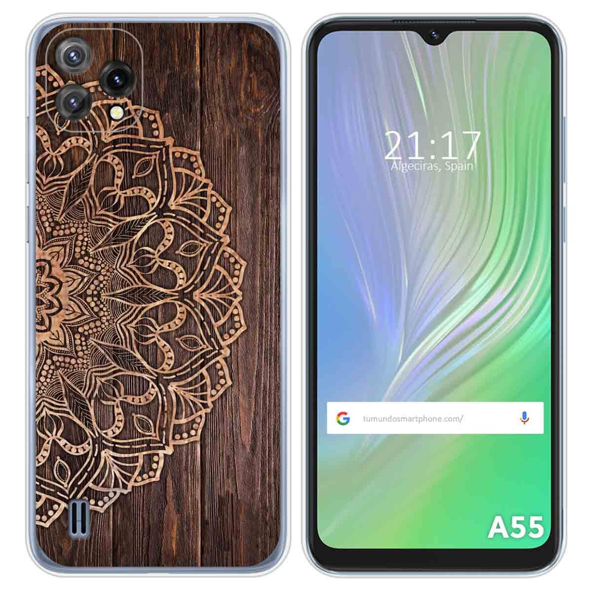 Funda Silicona para Blackview A55 diseño Madera 06 Dibujos