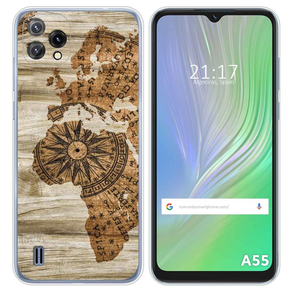 Funda Silicona para Blackview A55 diseño Madera 07 Dibujos