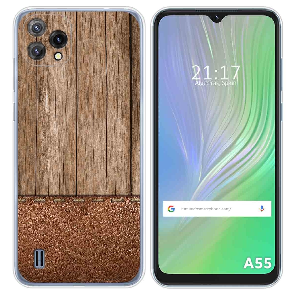 Funda Silicona para Blackview A55 diseño Madera 09 Dibujos