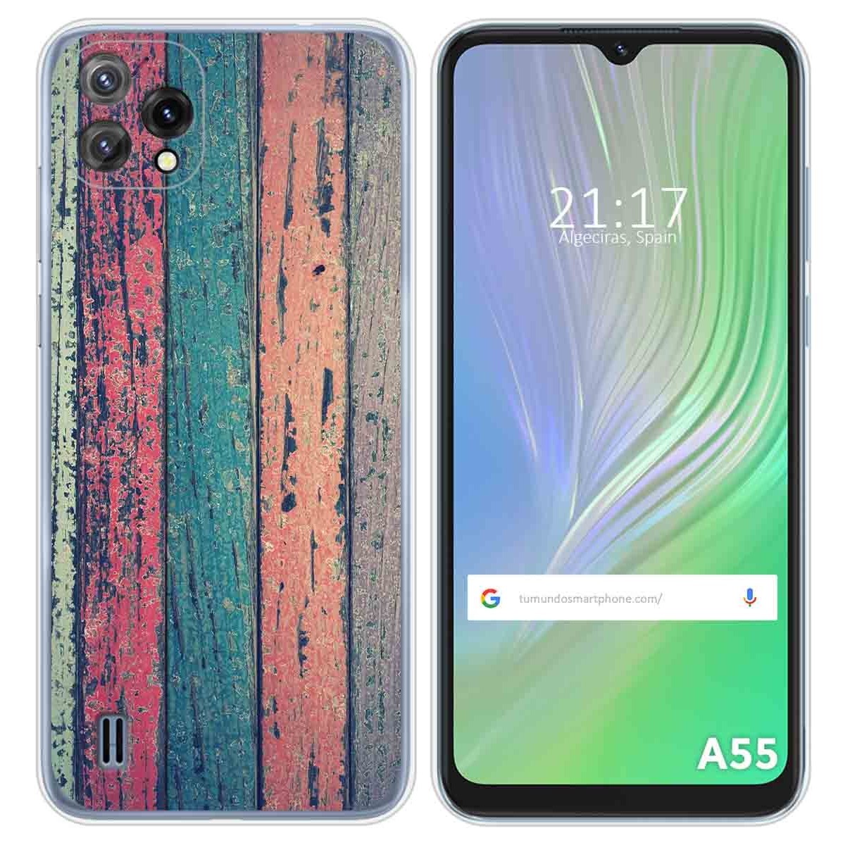 Funda Silicona para Blackview A55 diseño Madera 10 Dibujos