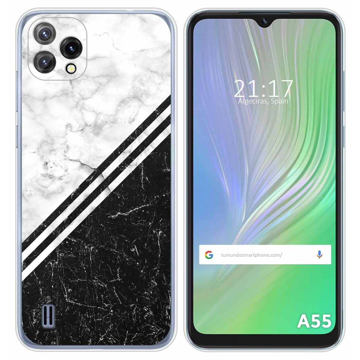 Funda Silicona para Blackview A55 diseño Mármol 01 Dibujos