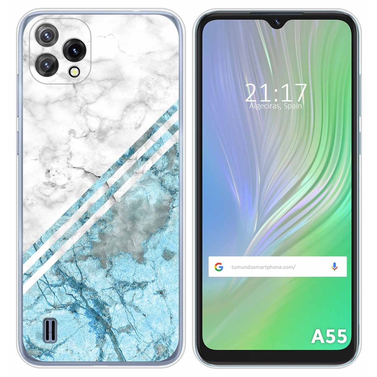 Funda Silicona para Blackview A55 diseño Mármol 02 Dibujos