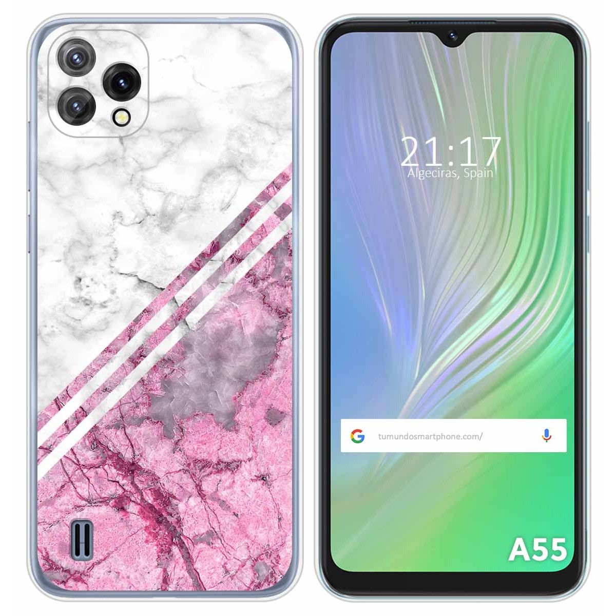 Funda Silicona para Blackview A55 diseño Mármol 03 Dibujos