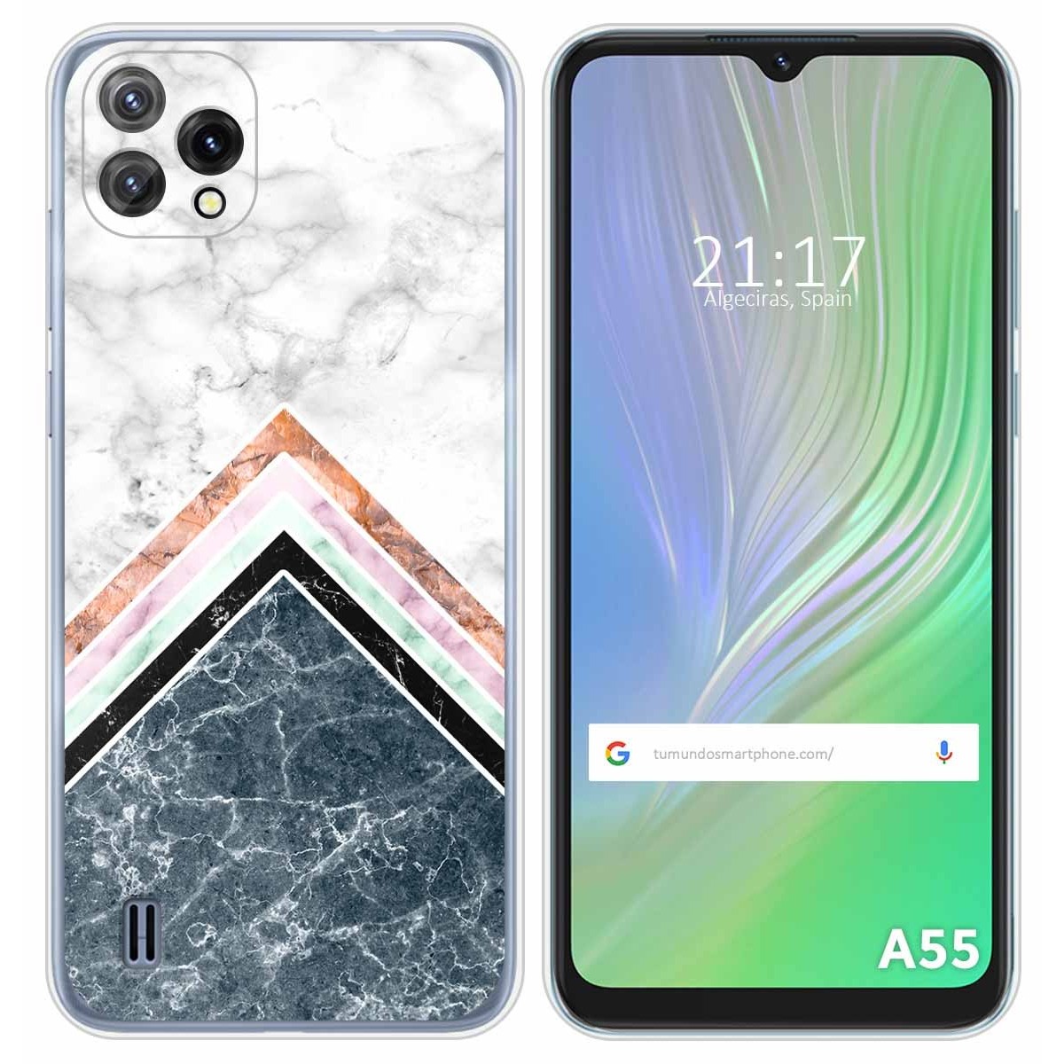 Funda Silicona para Blackview A55 diseño Mármol 05 Dibujos