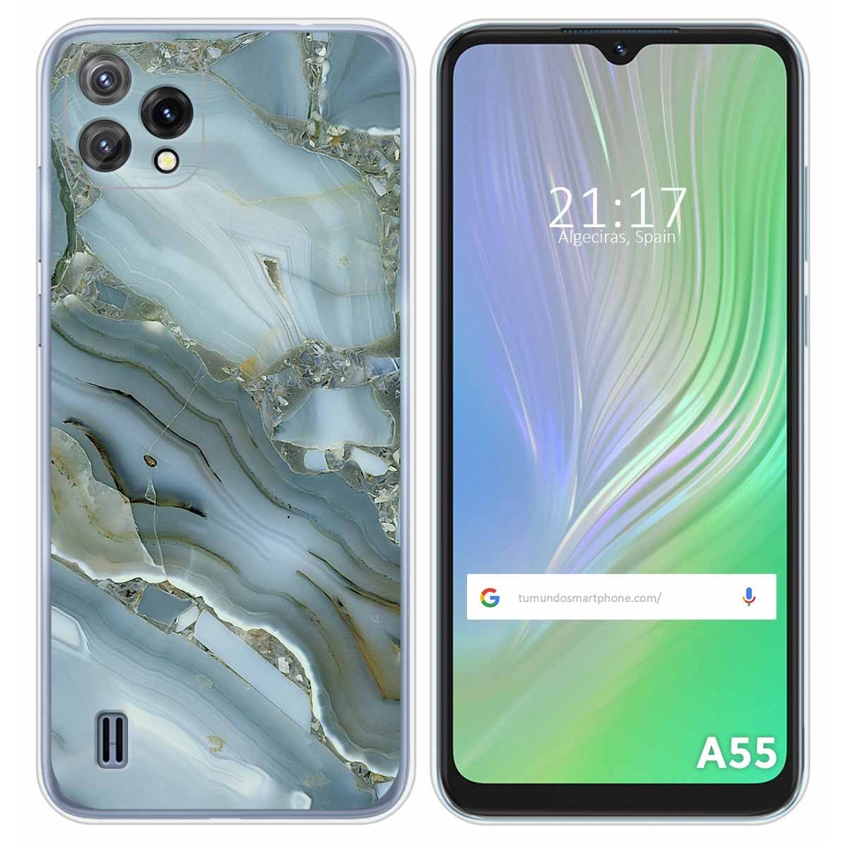 Funda Silicona para Blackview A55 diseño Mármol 09 Dibujos