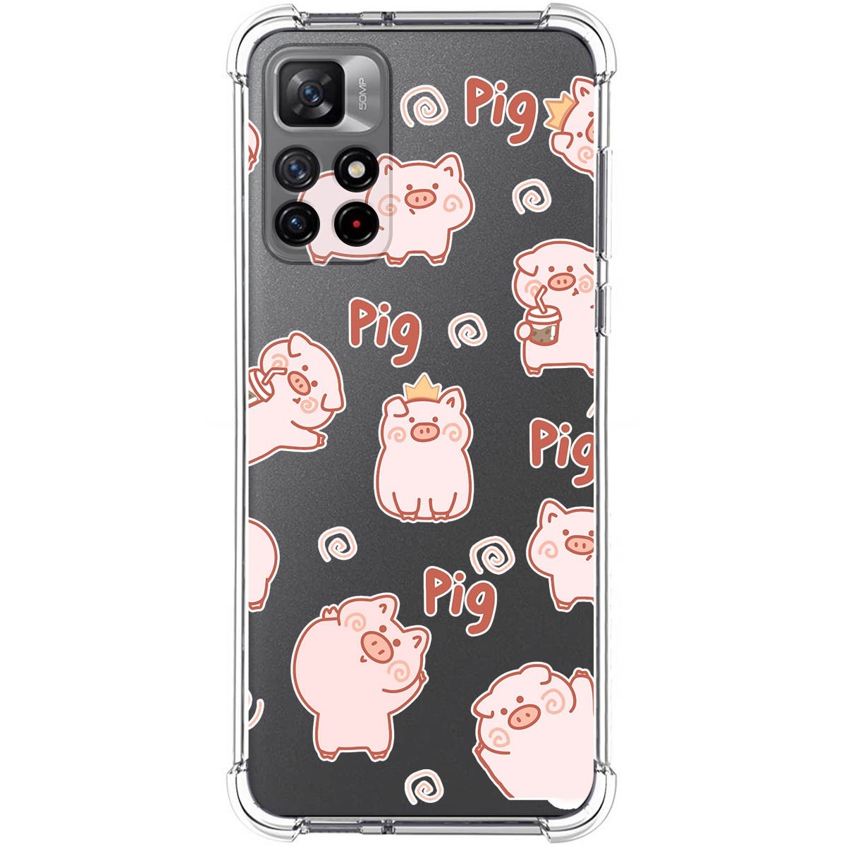 Funda Silicona Antigolpes para Xiaomi Redmi Note 11s 5G diseño Cerdos Dibujos