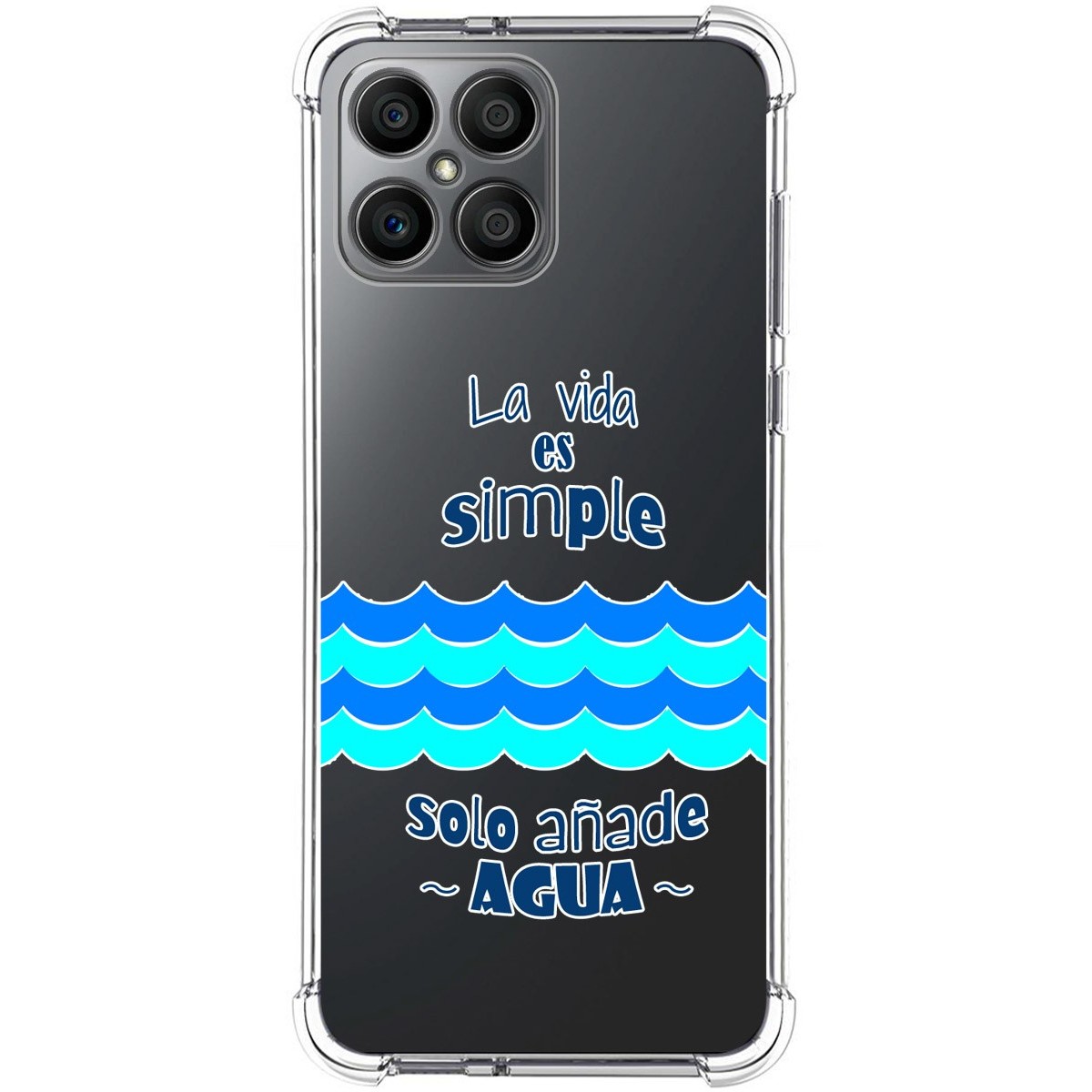 Funda Silicona Antigolpes para Huawei Honor X8 diseño Agua Dibujos