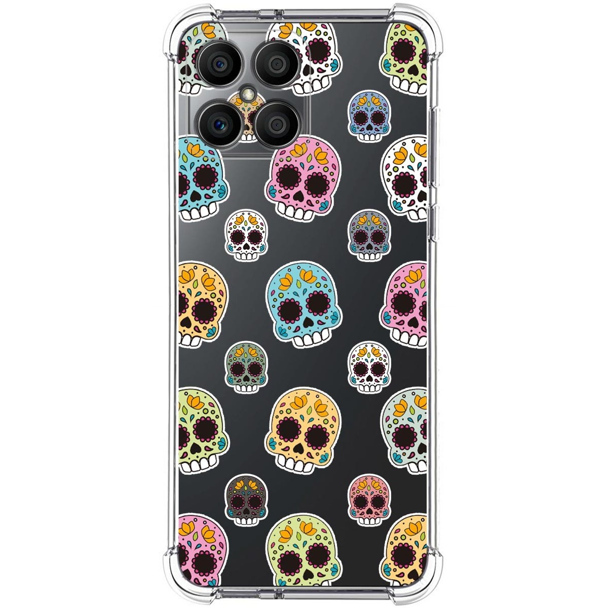 Funda Silicona Antigolpes para Huawei Honor X8 diseño Catrina Dibujos