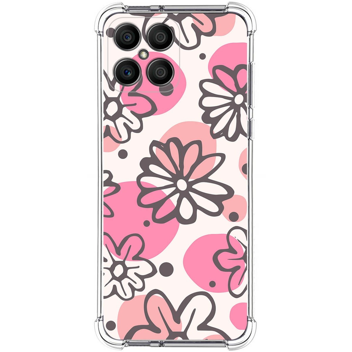 Funda Silicona Antigolpes para Huawei Honor X8 diseño Flores 09 Dibujos