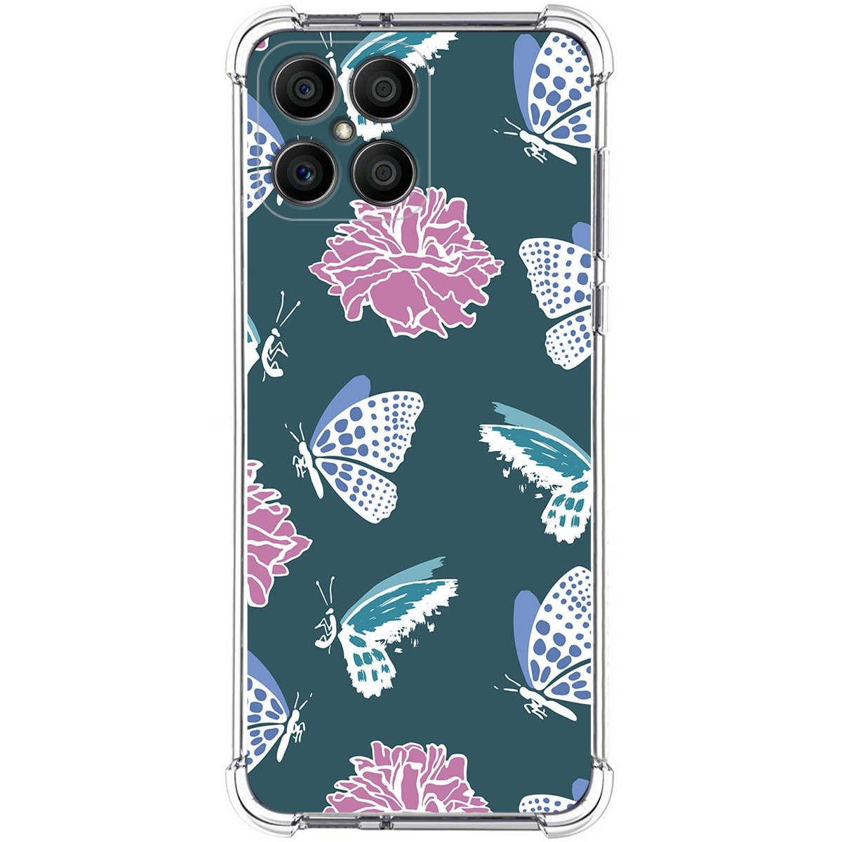 Funda Silicona Antigolpes para Huawei Honor X8 diseño Flores 10 Dibujos