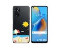 Funda Silicona Transparente para Oppo A76 / A96 diseño Playa Dibujos