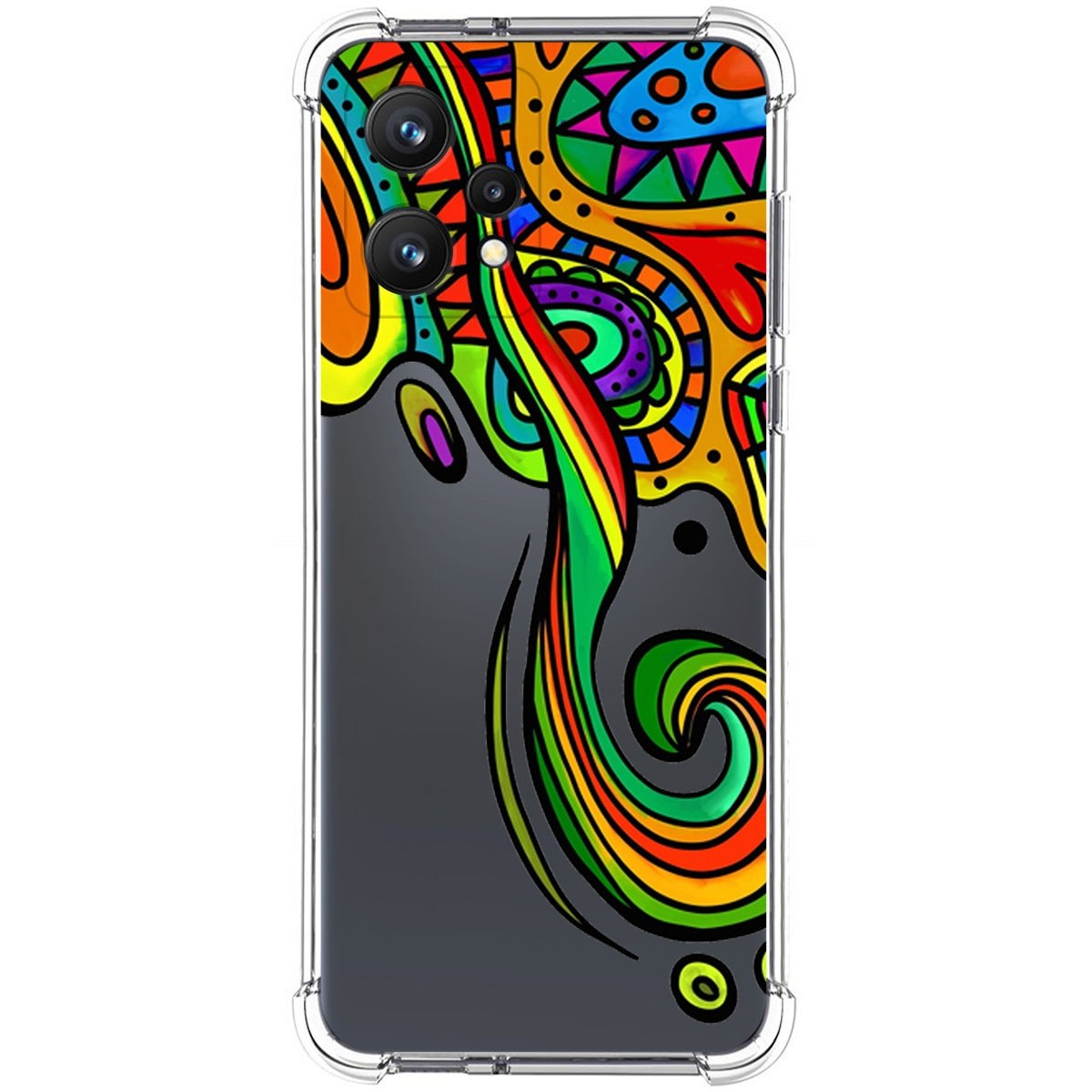 Funda Silicona Antigolpes para Realme 9 4G diseño Colores Dibujos