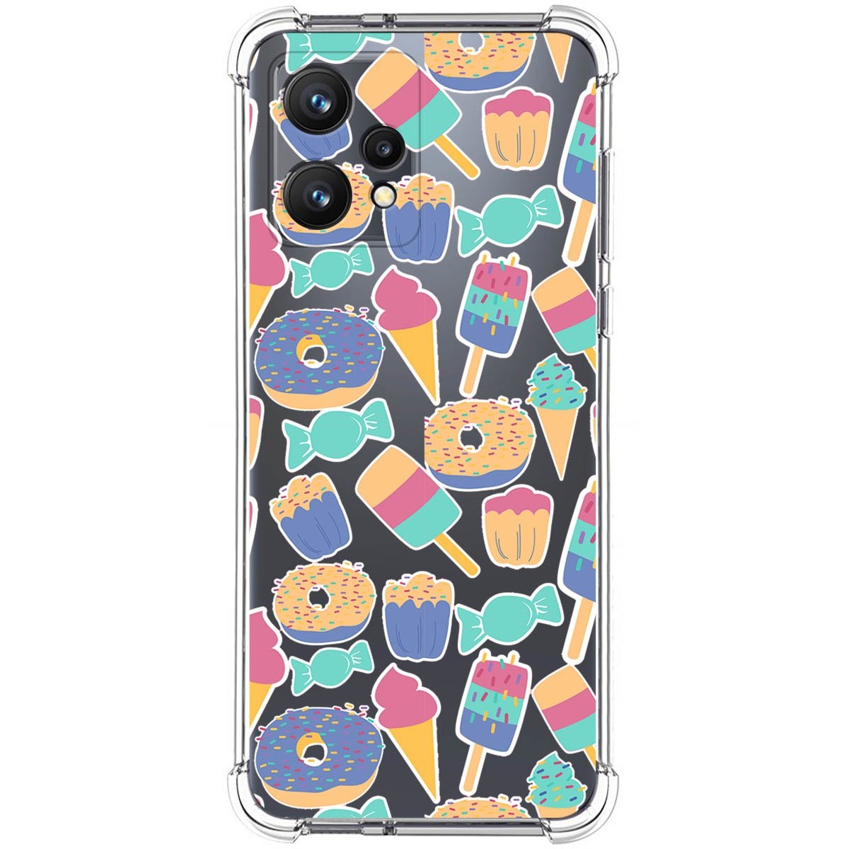 Funda Silicona Antigolpes para Realme 9 4G diseño Dulces 02 Dibujos