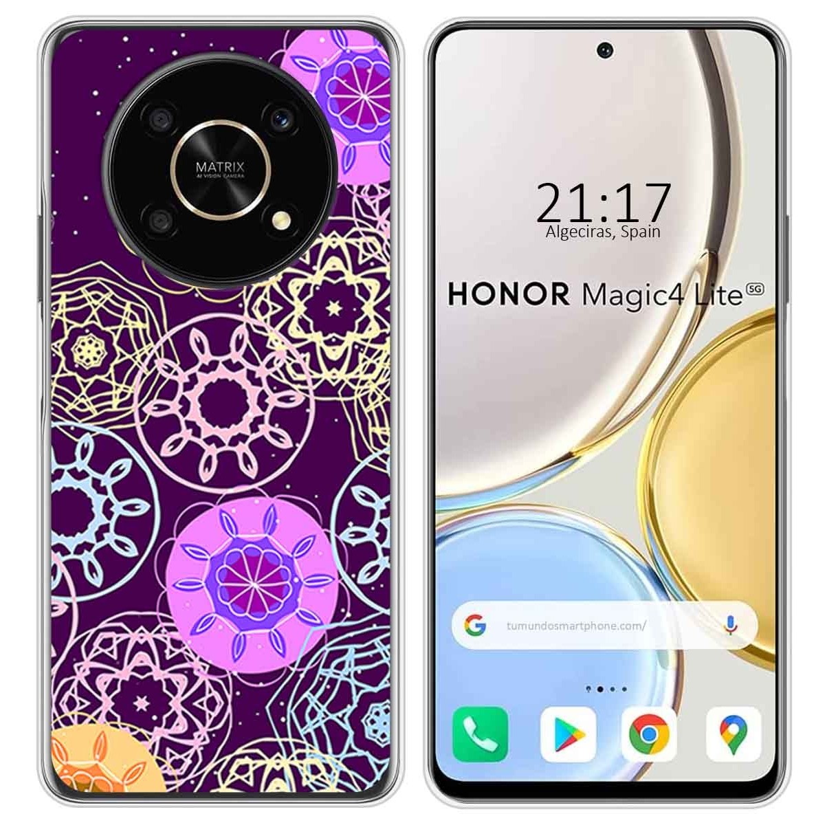 Huawei Honor Magic 6 Lite 5G Funda Gel Tpu Silicona dibujo Corazones  Madera