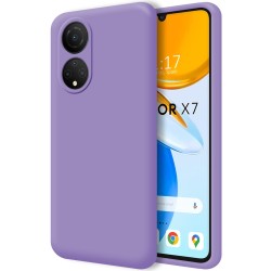 Funda Silicona Líquida Ultra Suave para Huawei Honor X7 color Morada