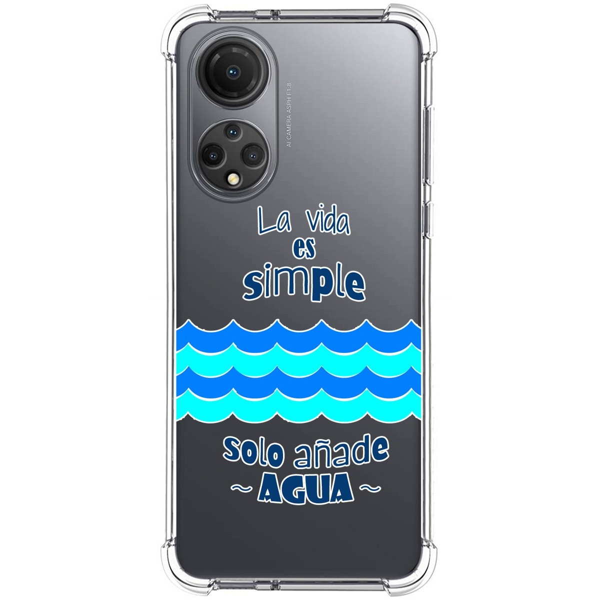 Funda Silicona Antigolpes para Huawei Honor X7 diseño Agua Dibujos