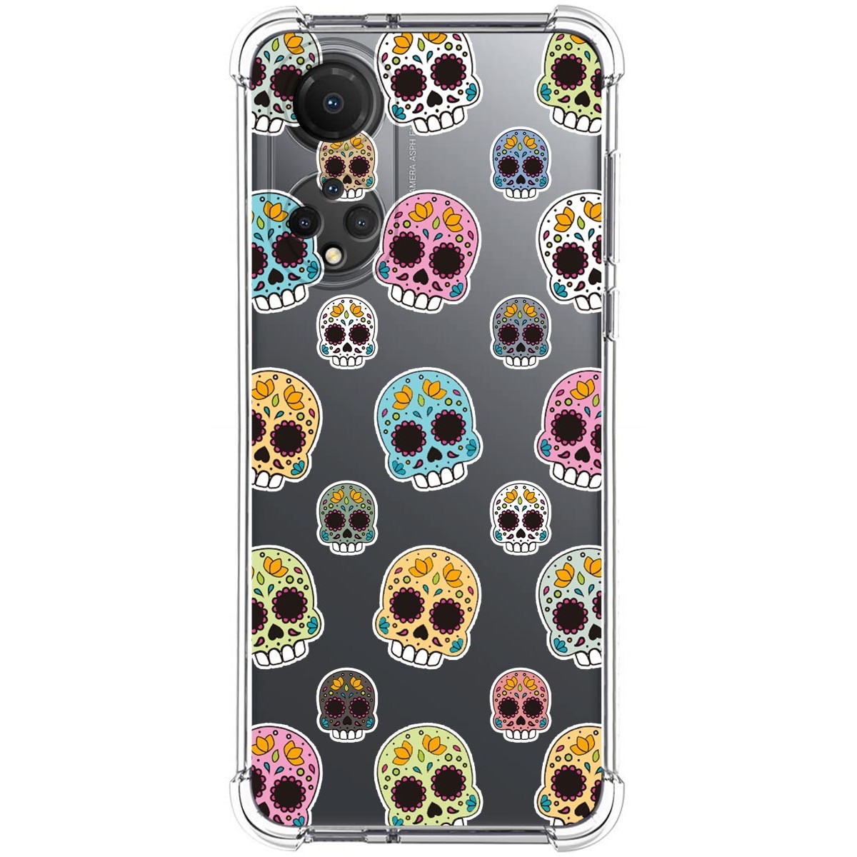 Funda Silicona Antigolpes para Huawei Honor X7 diseño Catrina Dibujos