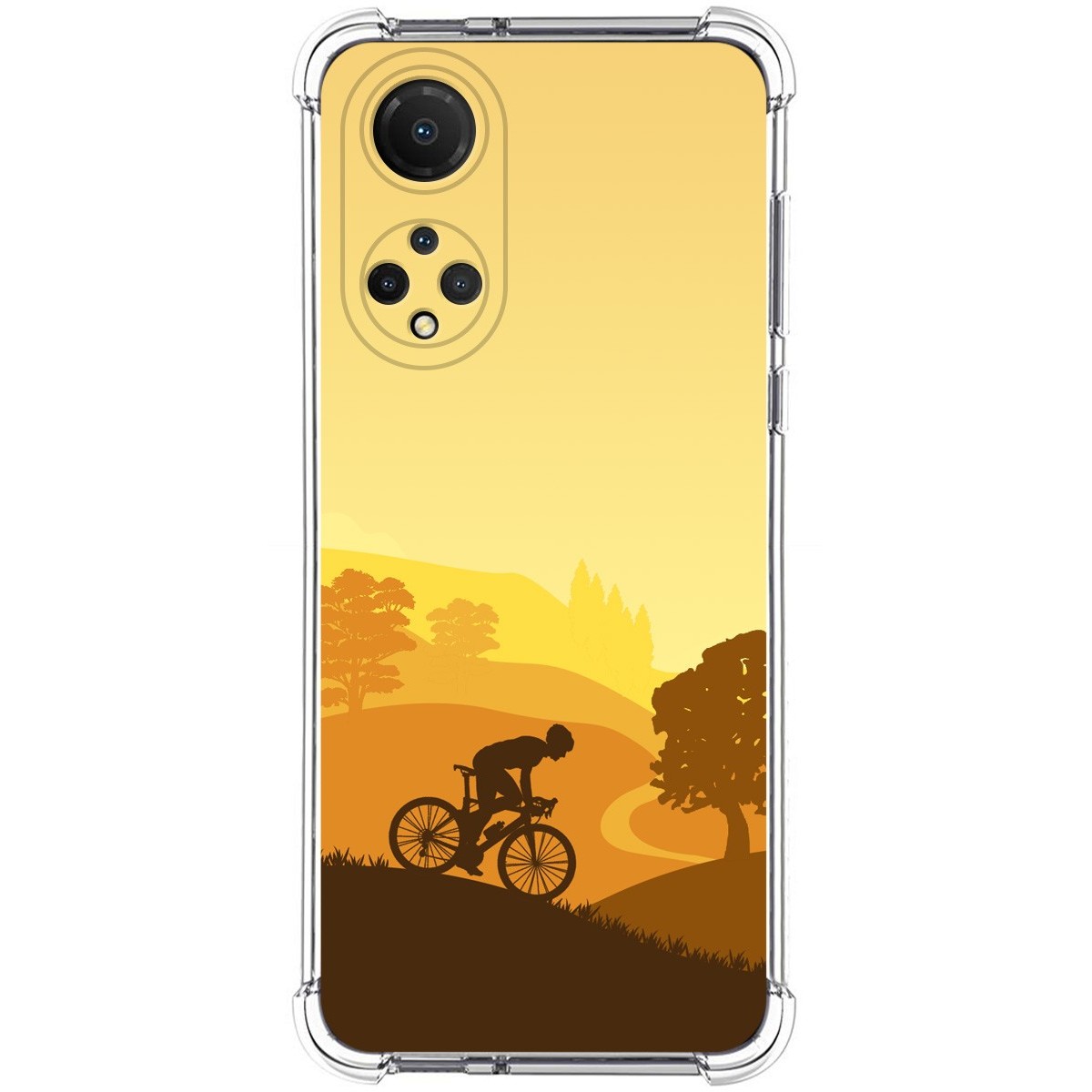 Funda Silicona Antigolpes para Huawei Honor X7 diseño Ciclista Dibujos