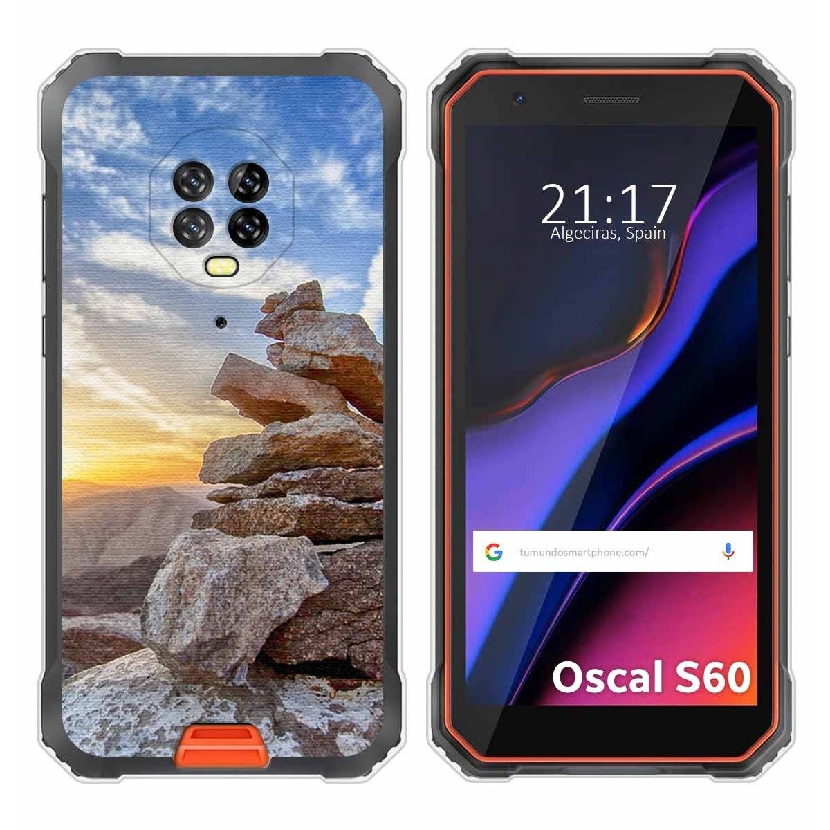 Funda Silicona para Blackview Oscal S60 / S60 Pro diseño Sunset Dibujos