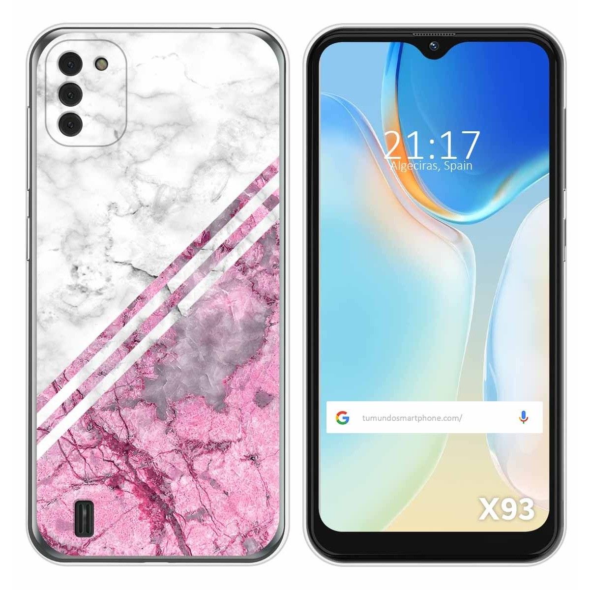 Funda Silicona para Doogee X93 diseño Mármol 03 Dibujos