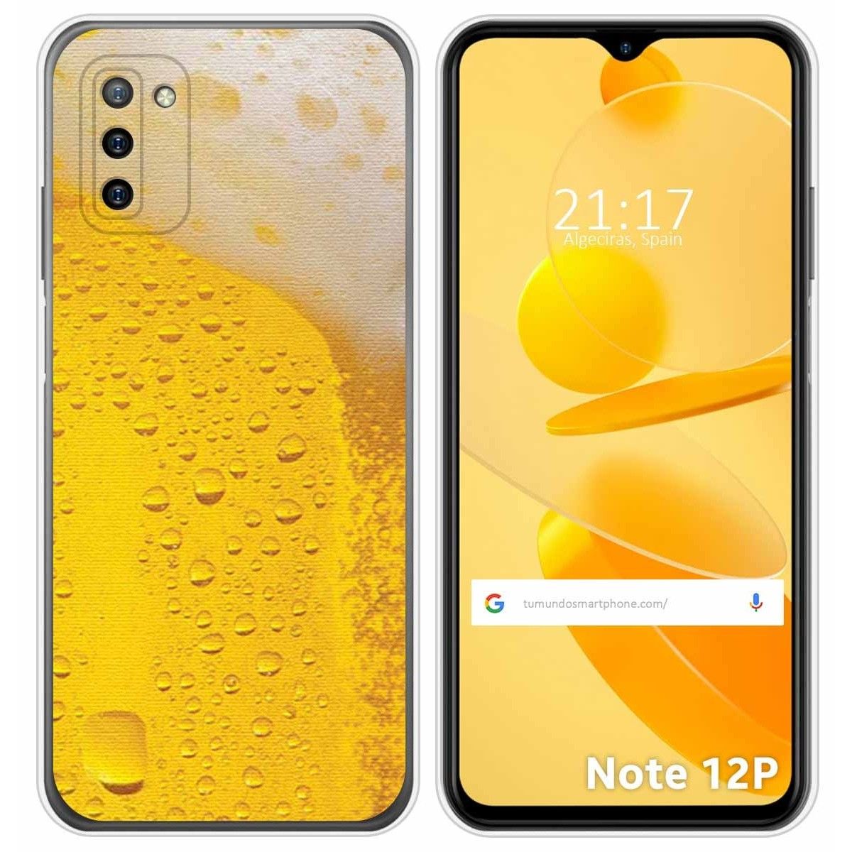 Funda Silicona para Ulefone Note 12P diseño Cerveza Dibujos