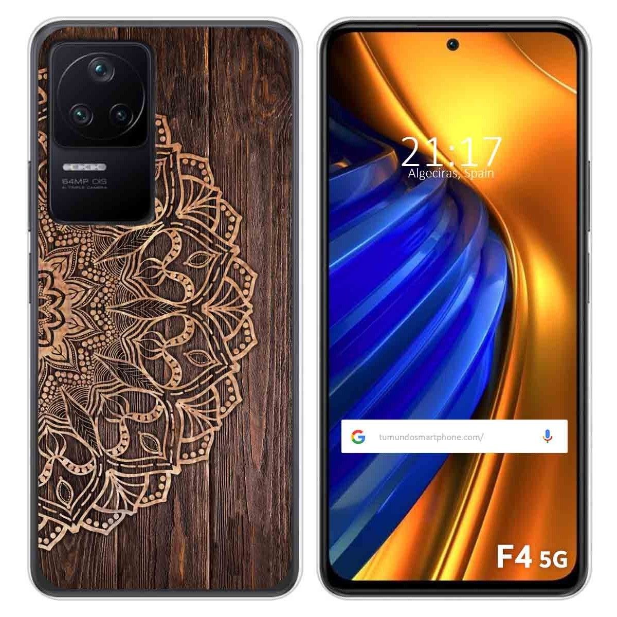 Funda Silicona para Xiaomi Poco F4 5G diseño Madera 06 Dibujos