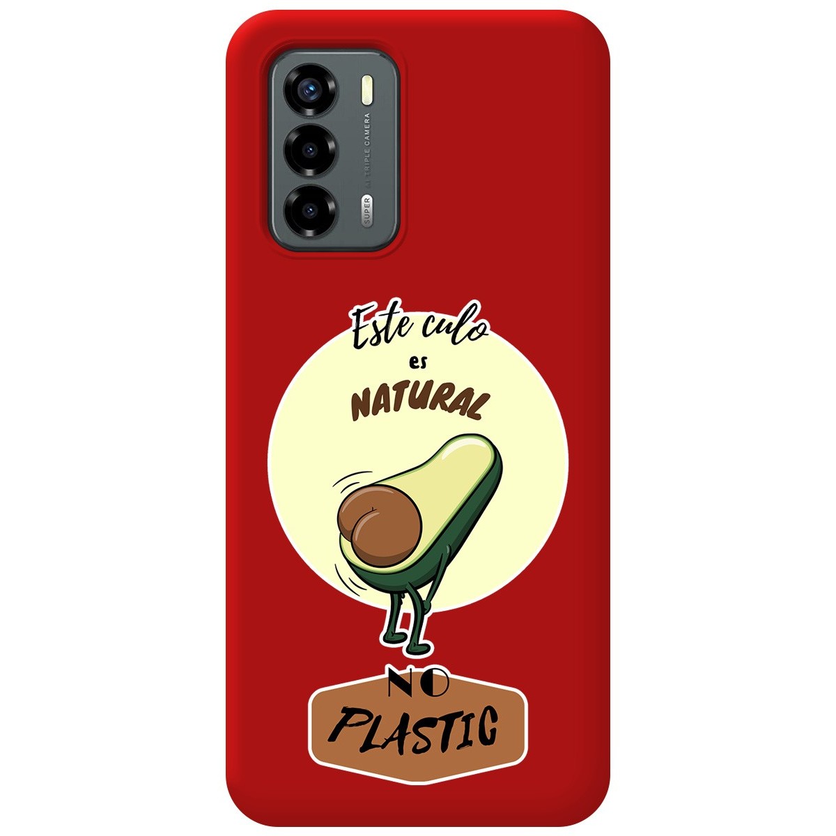 Funda Silicona Líquida Roja para ZTE Blade V40 Vita diseño Culo Natural Dibujos