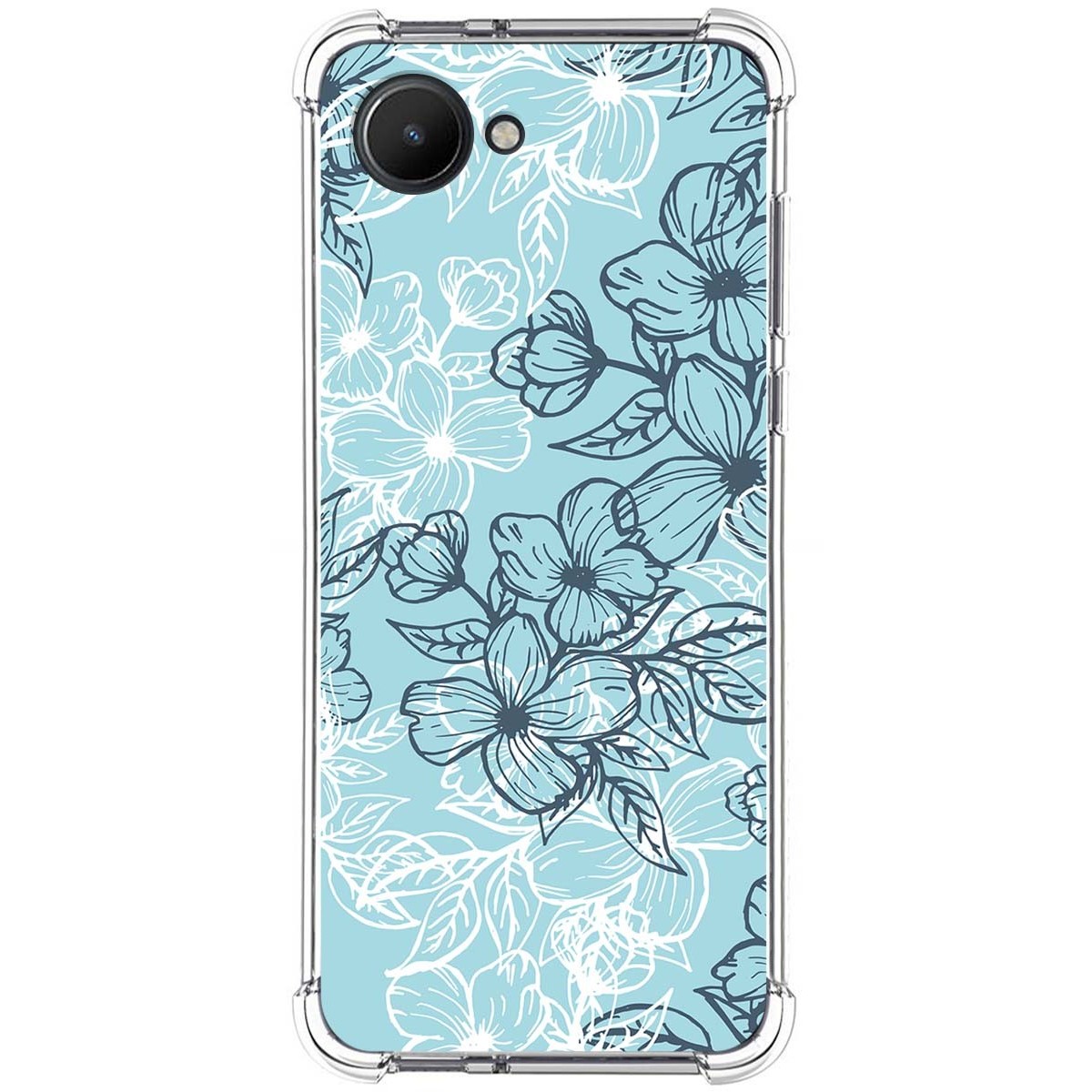 Funda Silicona Antigolpes para Realme C30 diseño Flores 03 Dibujos