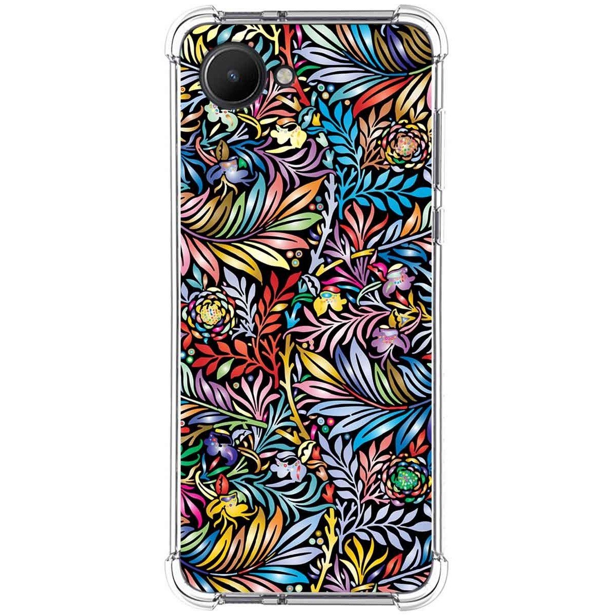 Funda Silicona Antigolpes para Realme C30 diseño Flores 04 Dibujos