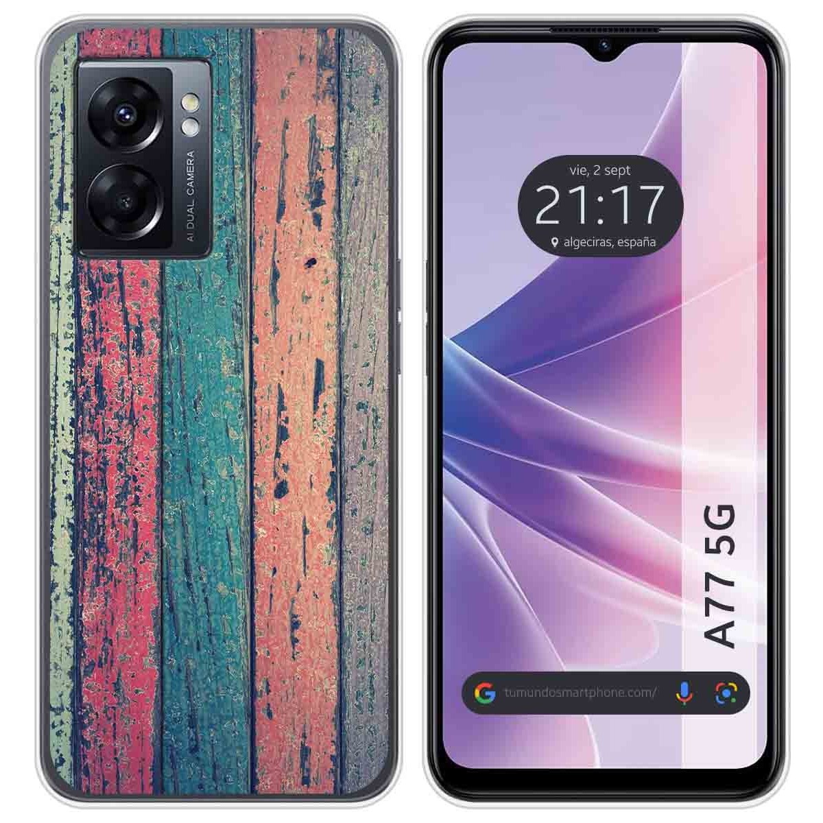 Funda Silicona para Oppo A57s diseño Madera 08 Dibujos