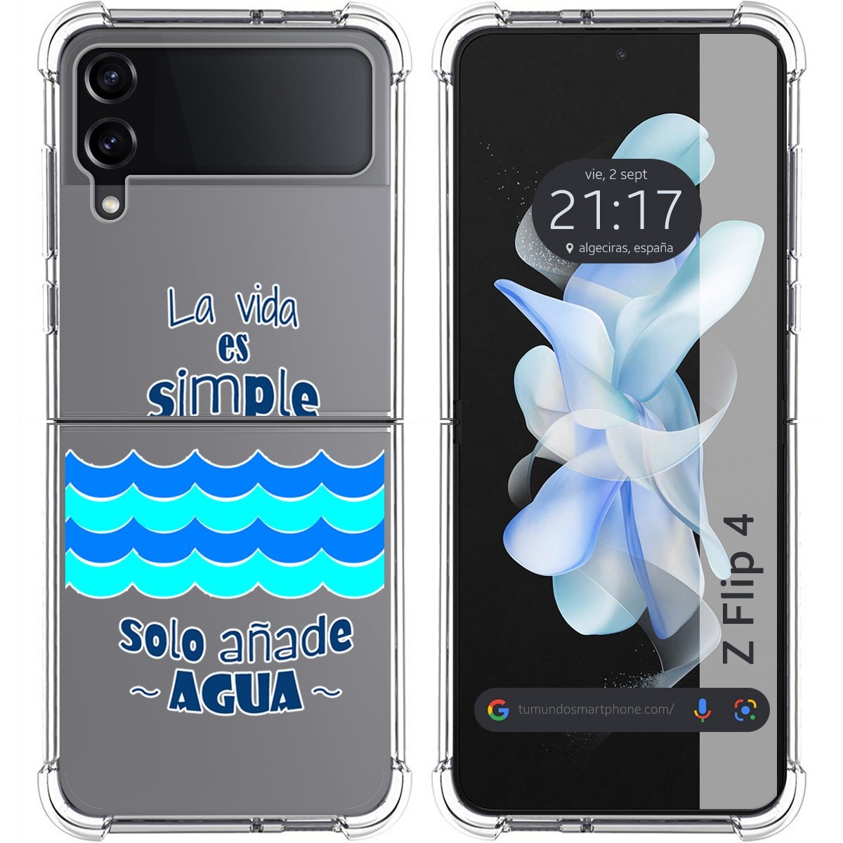 Samsung Galaxy Z Flip 5 5G Funda Gel Tpu Silicona transparente dibujo Mujer  Escalada