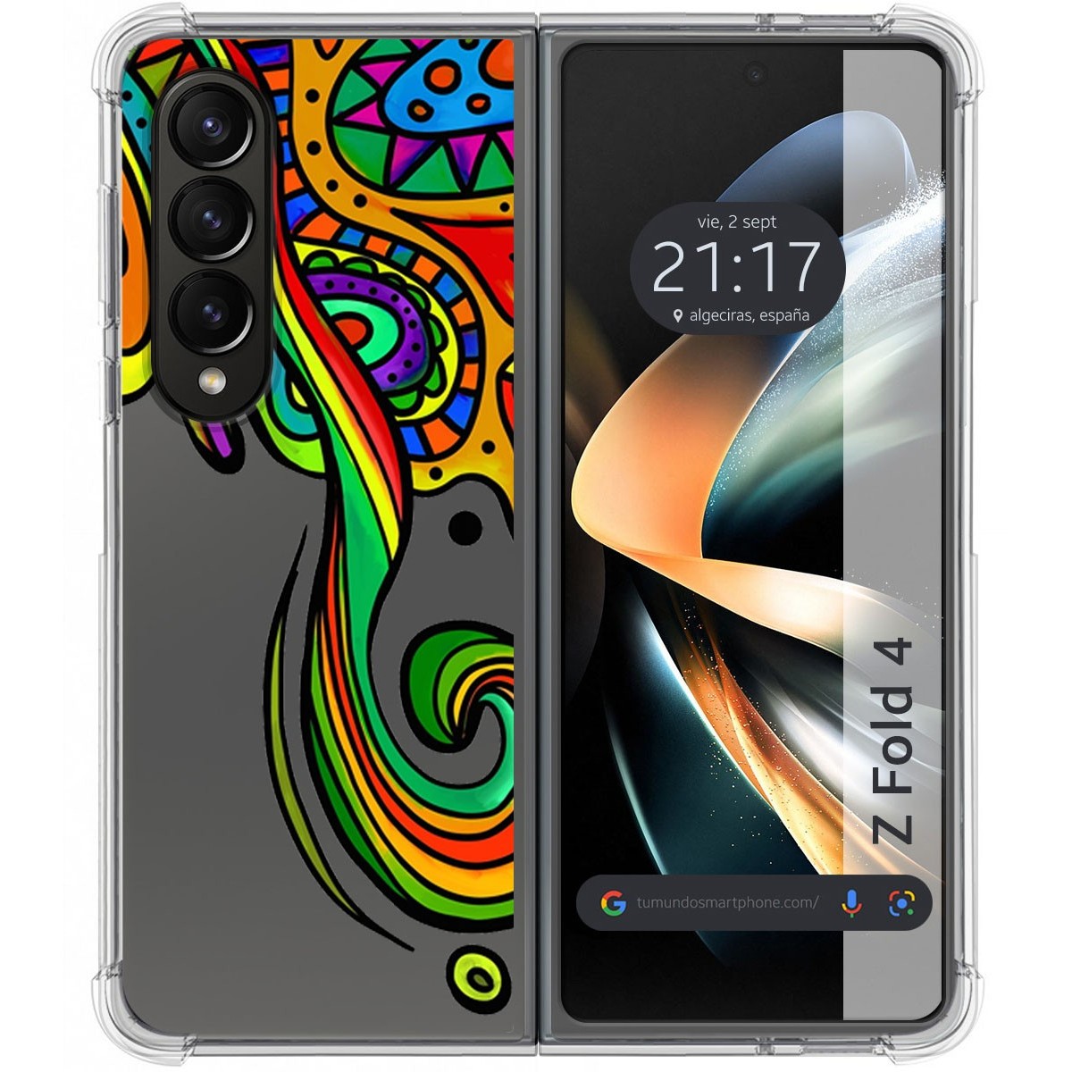 Samsung Galaxy Z Fold 5 5G Funda Gel Tpu Silicona transparente dibujo  Espacio