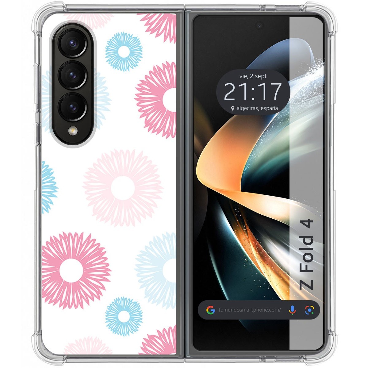 Funda Silicona Antigolpes para Samsung Galaxy Z Fold 4 5G diseño Flores 06 Dibujos