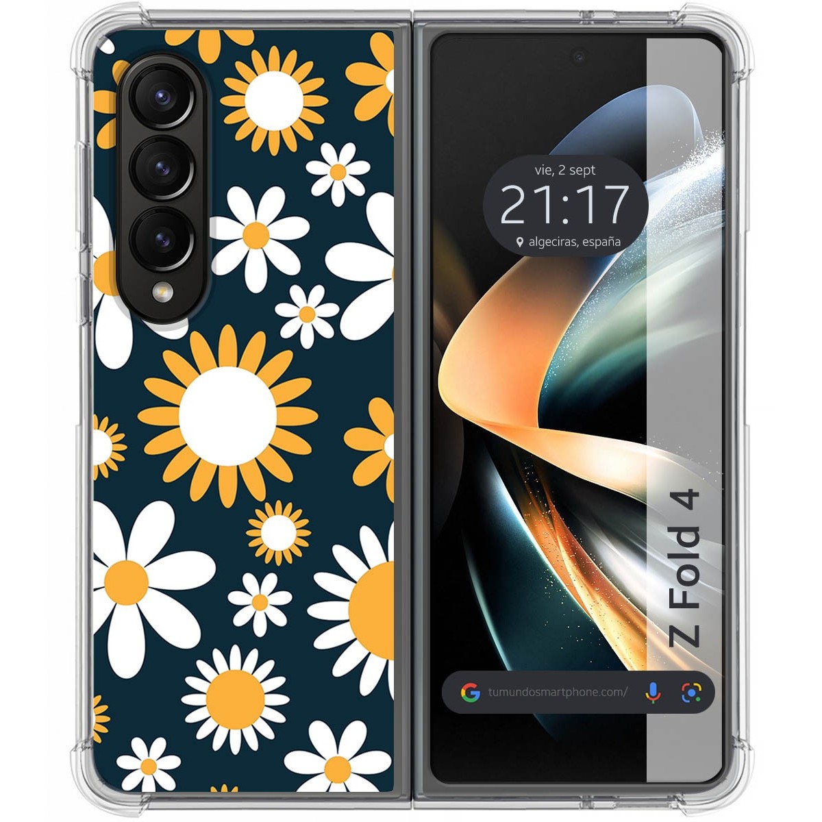 Funda Silicona Antigolpes para Samsung Galaxy Z Fold 4 5G diseño Flores 08 Dibujos