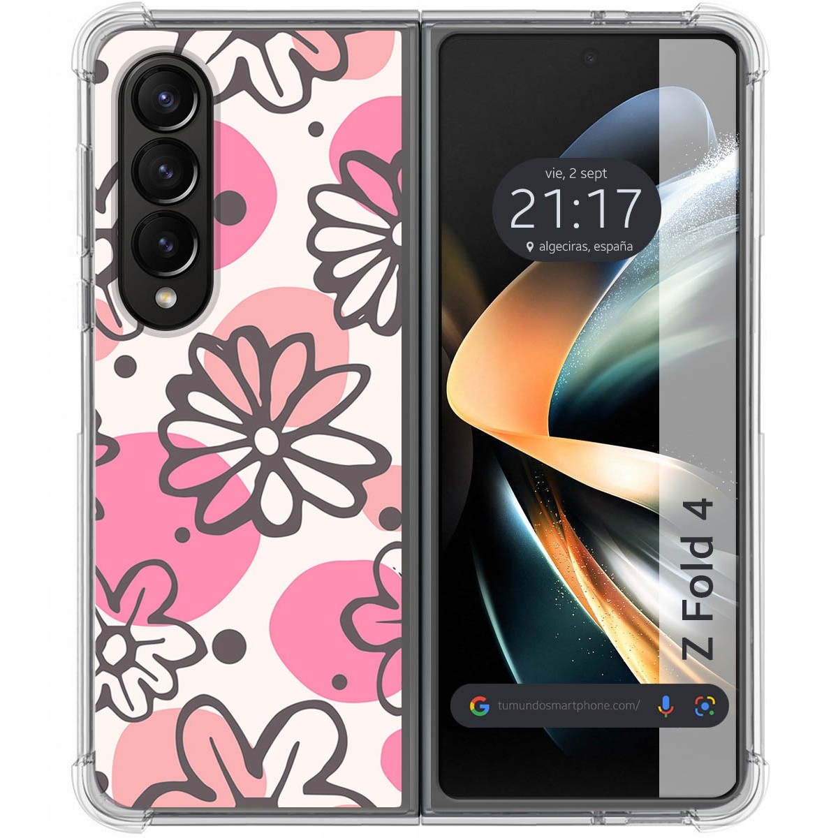 Funda Silicona Antigolpes para Samsung Galaxy Z Fold 4 5G diseño Flores 09 Dibujos