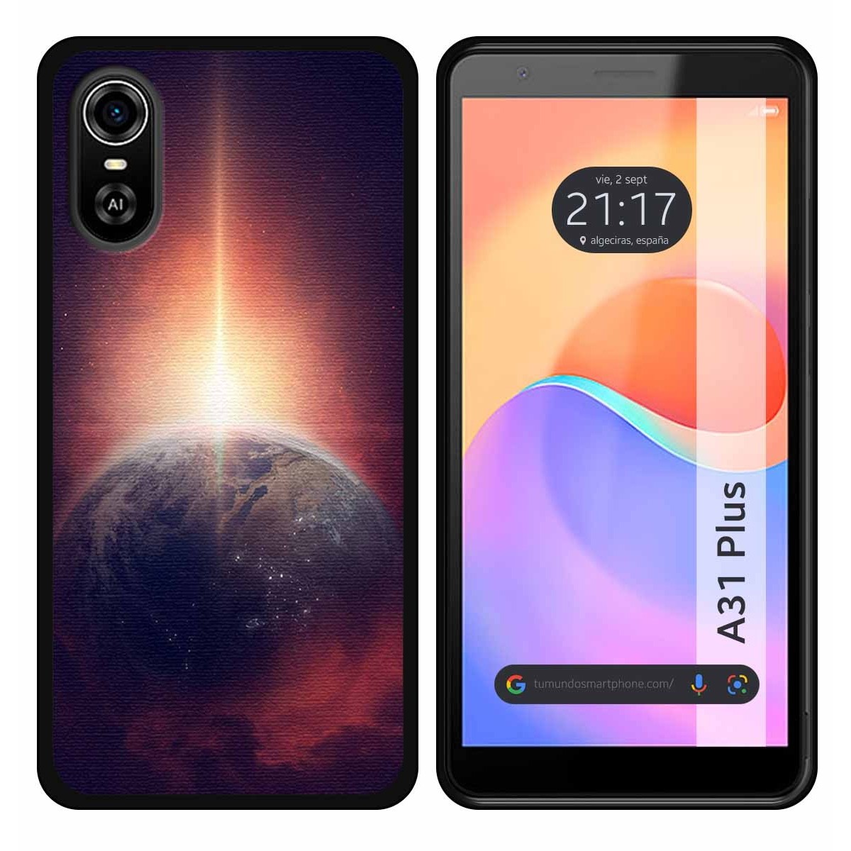 Funda Silicona para ZTE Blade A31 Plus diseño Tierra Dibujos