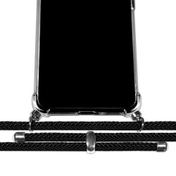 iPhone 14 Pro Max (6.7) Personaliza tu Funda Antigolpes con cordón Negra  con tu Fotografía