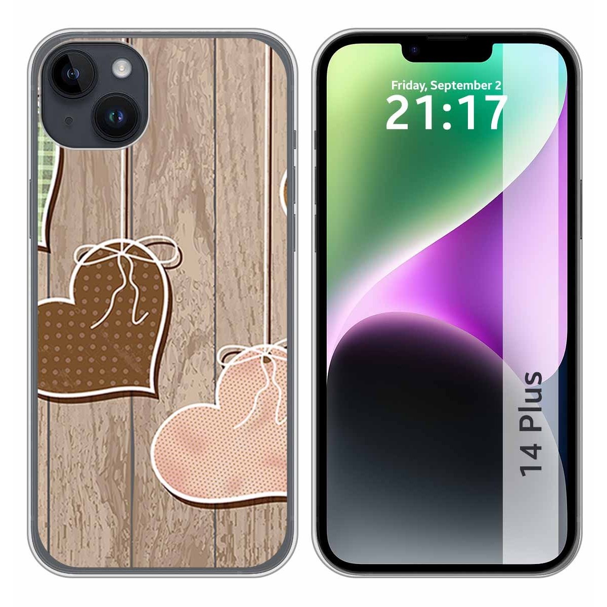 Funda iPhone 14 Plus de Silicona con Anillo Diseño Marmól