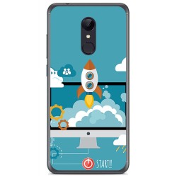 Funda Gel Tpu para Xiaomi Redmi 5 Plus Diseño Cohete Dibujos