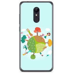 Funda Gel Tpu para Xiaomi Redmi 5 Plus Diseño Familia Dibujos